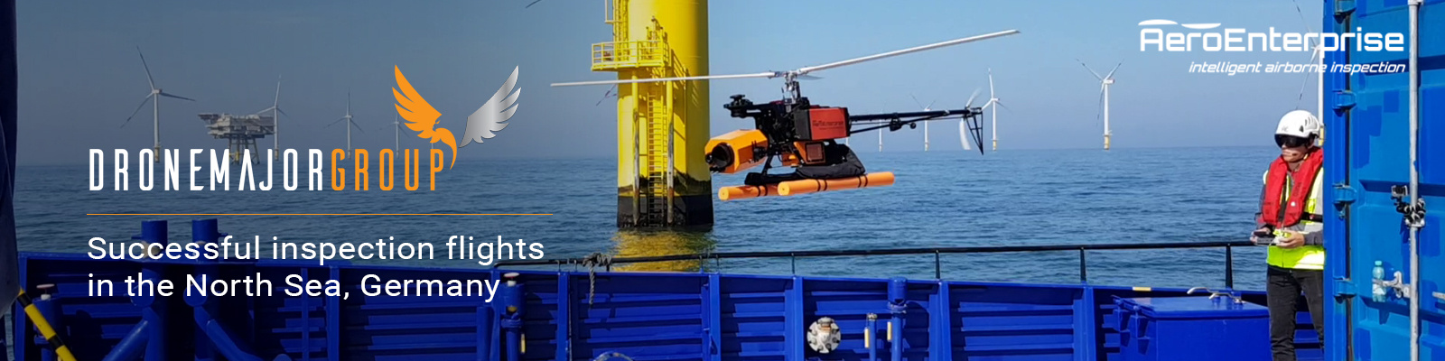 Successful inspection flights in the North Sea, Germany