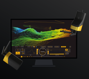 Yellowscan monitoring station - a screen with pointcloud image and data being displayed